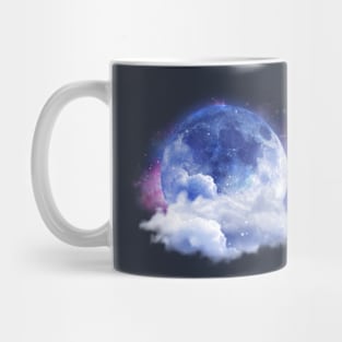 Cute Moon Cloud Star Pattern Pink Universal Night Mug